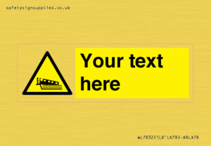 Custom warning grounding narrow boat on lock cill